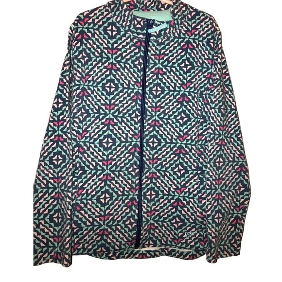 VINEYARD VINES EUC GIRLS ZIP JACKET TOP SUMMER TOPS TOP JACKETS SIZE M 10 12 - Picture 1 of 4